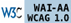 Logotipo de acreditación del cumplimiento de las pautas nivel AA del w3c